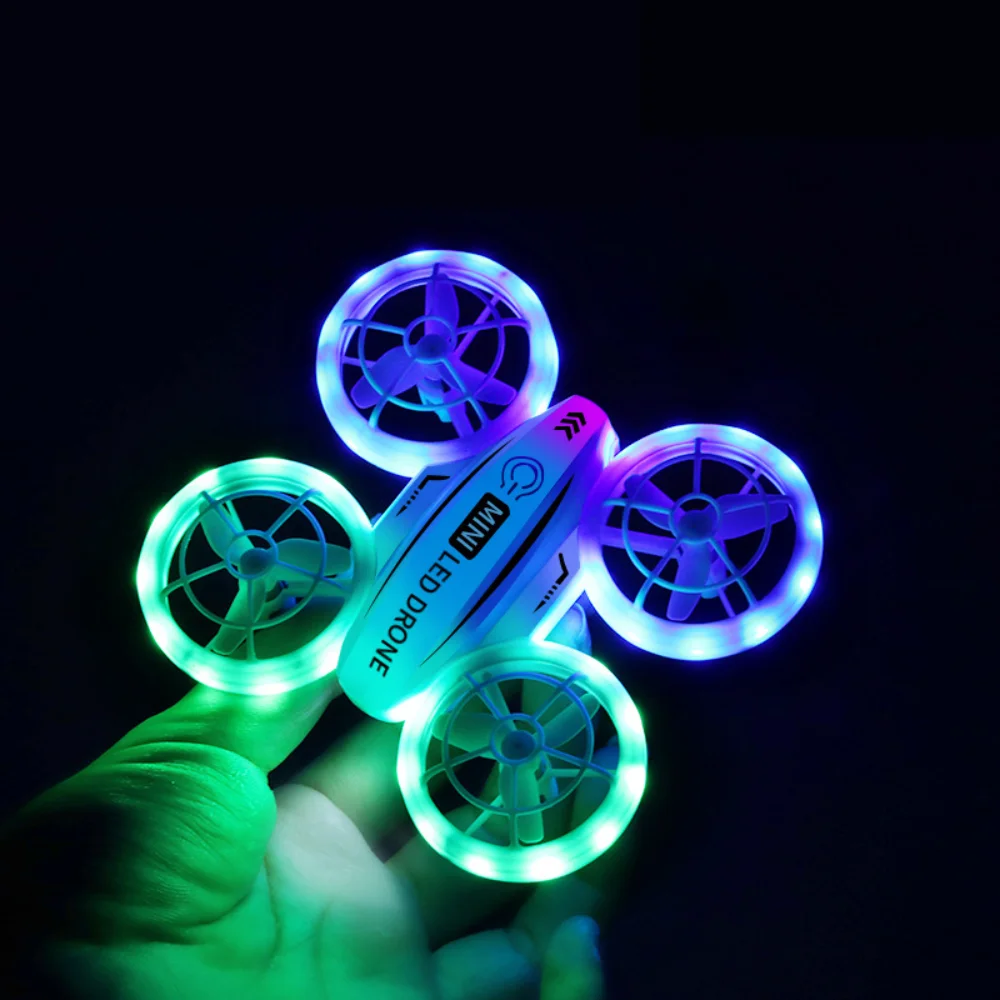 Mini Drone Kit per bambini e principianti quadricottero RC a LED a 360 ° con telecomando 2.4G Drone giocattolo regalo per bambini ragazzi ragazze