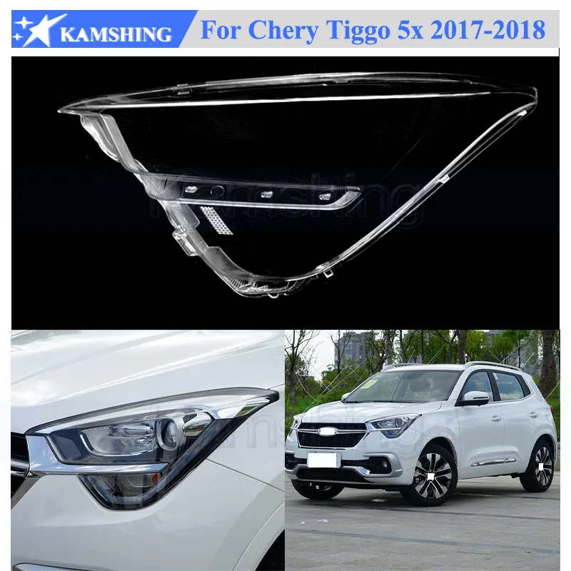 

Kamshing Headlight Cover Shell Shade For Chery Tiggo 4 Pro 5X 2017-2018 Head Lamp Glass Head Light Cover Lens Transparent