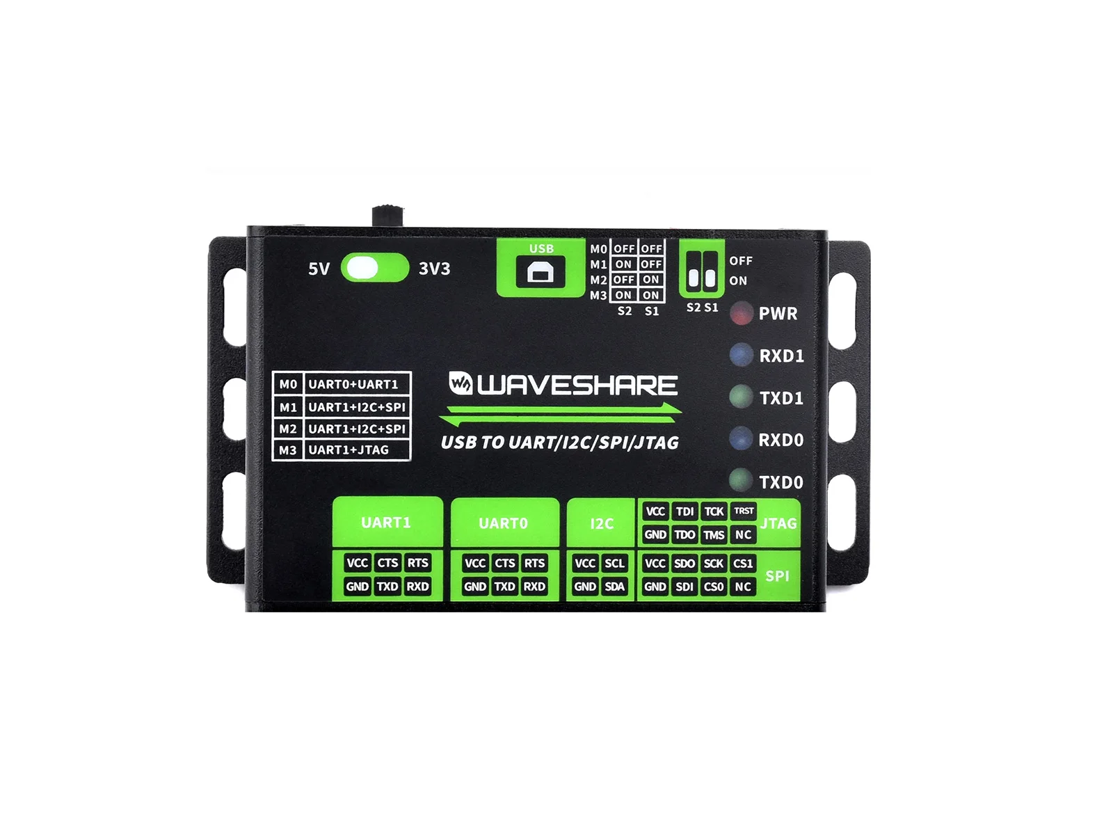Picture 7: Waveshare USB To UART/I2C/SPI/JTAG Converter, Supports Multiple Interfaces, Compatible with 3.3V and 5V, Multiple Systems