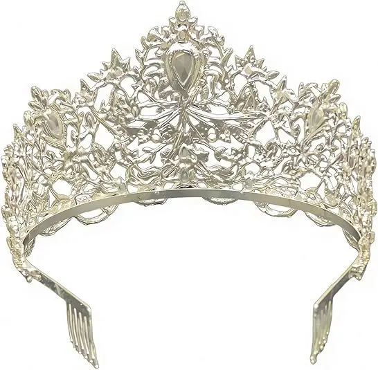 Levmoudra Miss Universe “Power of Unity” crown replica Rhinestone Tiara Large Crown Adjustable Bridal Wedding Party Big Crow