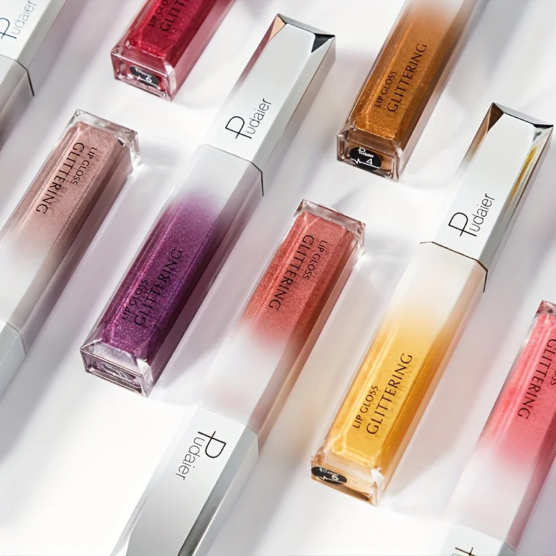 Metaliczny błyszczyk do ust z efektem brokatu, wodoodporny i odporny na rozmazywanie, o wysokim połysku, makijaż na festiwal muzyczny, idealny prezent