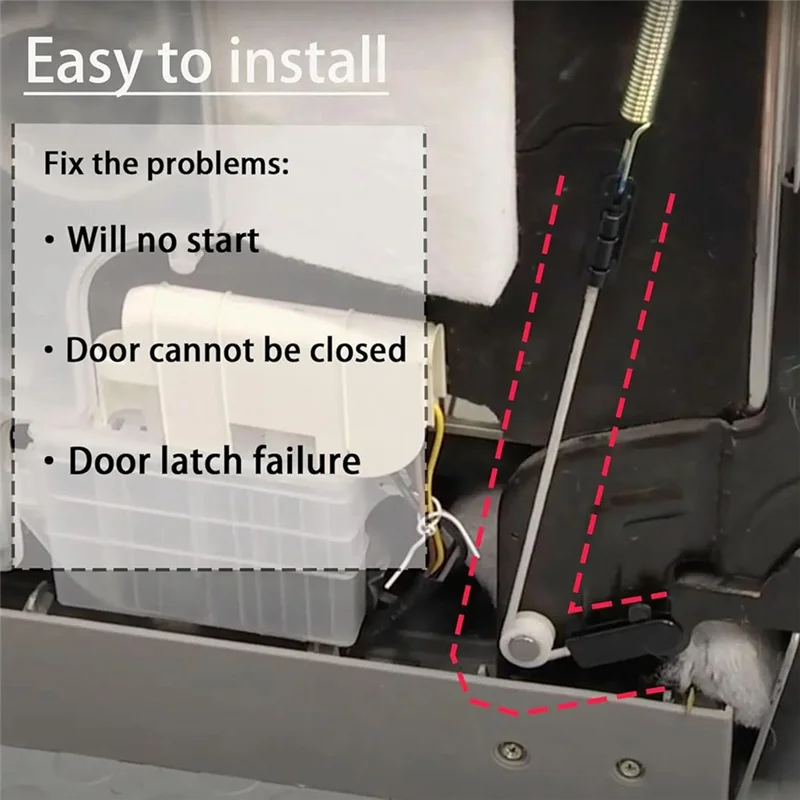 PORK-Dishwasher Door Hinge Cable For Dishwasher-4933DD3001B,4933DD3001A,2Pack Fits For Most Dishwashers