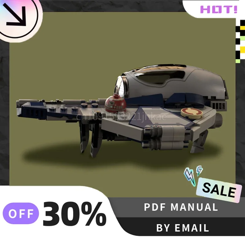 [305 SZTUK] Personalizowany Zestaw Klocków Konstrukcyjnych MOC Actis-Class Interceptor Kreatywne Zabawki STEM DIY Model do Składania Prezent na Urodziny