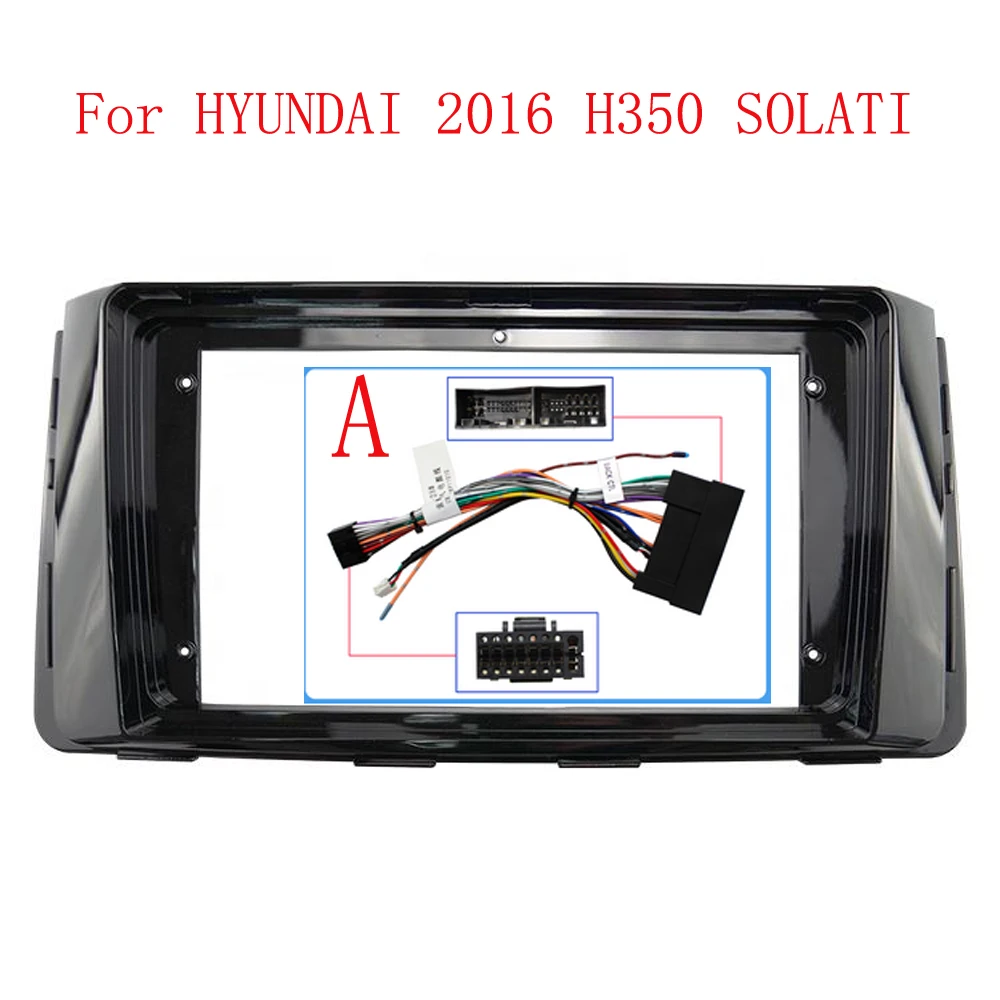 For HYUNDAI 2016 H350 9INCH UV Car Radio Android Stereo audio screen multimedia video player navigation cables Harness frame