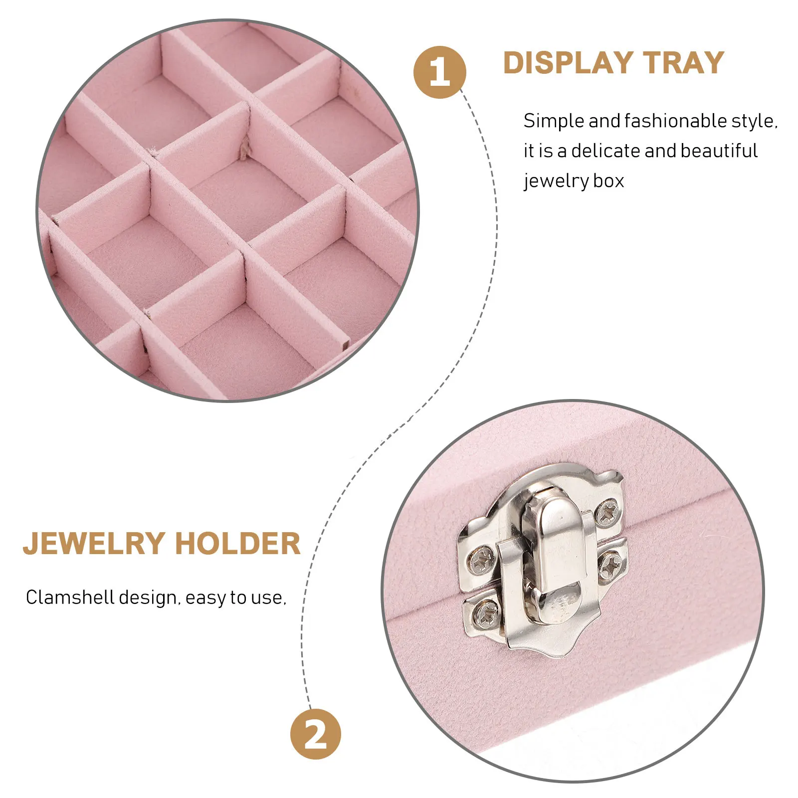 

1Pcs Earring Display Box Transparent Lid Multi-Compartment Jewelry Storage Case for Home Desktop Organizer Storage Jewelry