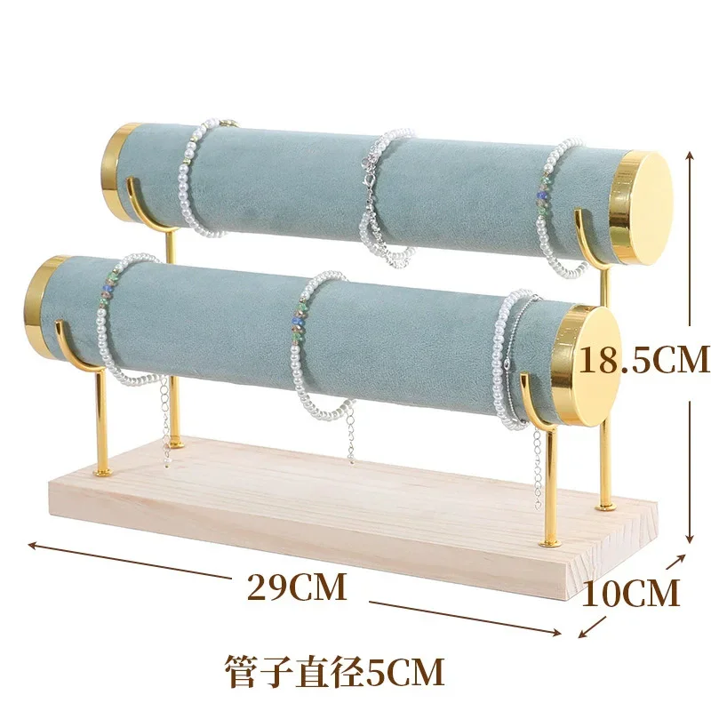 Detachable  jewelry organizer with wood base Bracelet Watch display rack Business Exhibition jewelry bangle Stand 1/2/3/4 layers