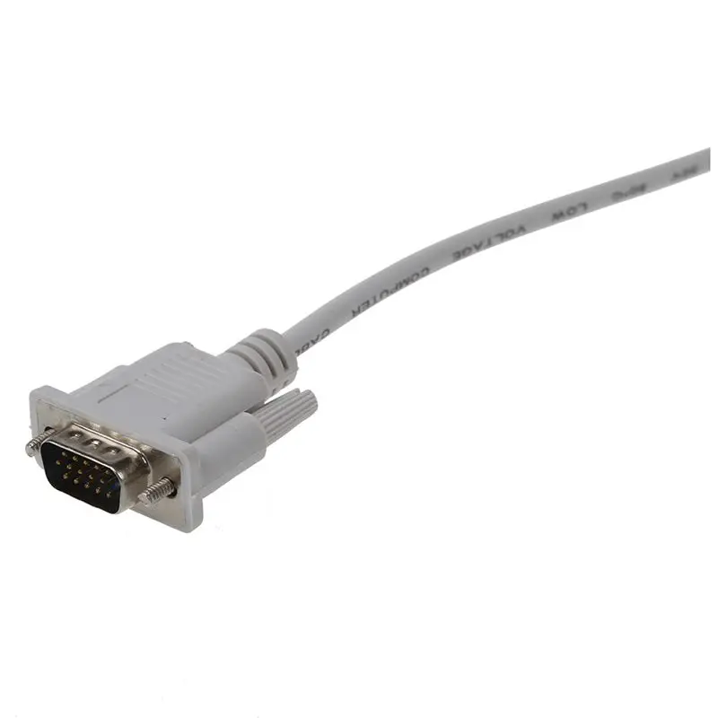 ABRI-5X VGA DB15 Male To RS232 DB9 Pin Male Adapter Cable / Video Graphic Extension Cable (White, 1.4M)