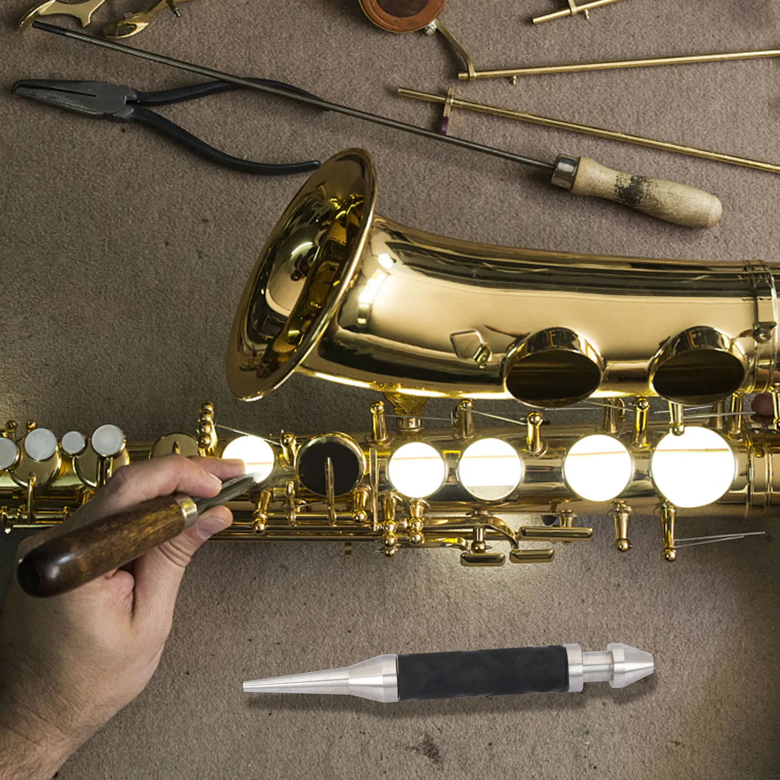 

Mouthpiece Repair Tool Trumpet Dents Removal Brass Truing Steel Music Instrument Accessory Professional Grade Double Headed