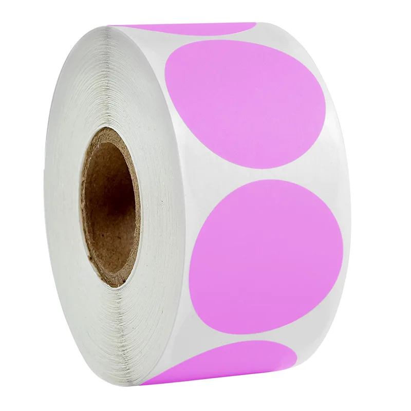 25mm 250-500 stücke Bunte Beschreibbare Runde Selbst-klebe Aufkleber Handschrift Kategorie Etiketten Dekoration Verpackung Liefert Großhandel – Detail 11