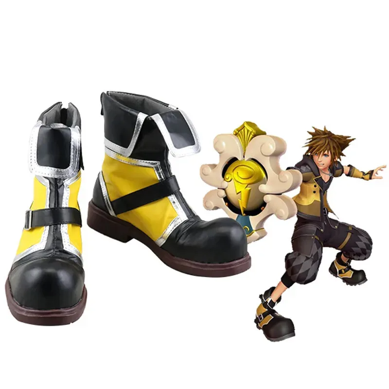 

Обувь для косплея в стиле аниме Kingdom Hearts Sora, ботинки для костюмов на Хэллоуин, аксессуары, реквизит
