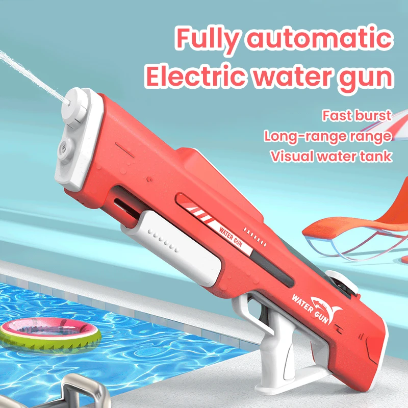 Super Contra Elétrica Water Gun Brinquedos, grande capacidade, automático, de alta tecnologia, armas de água Soaker, piscina, crianças, ao ar livre, menino presentes, verão