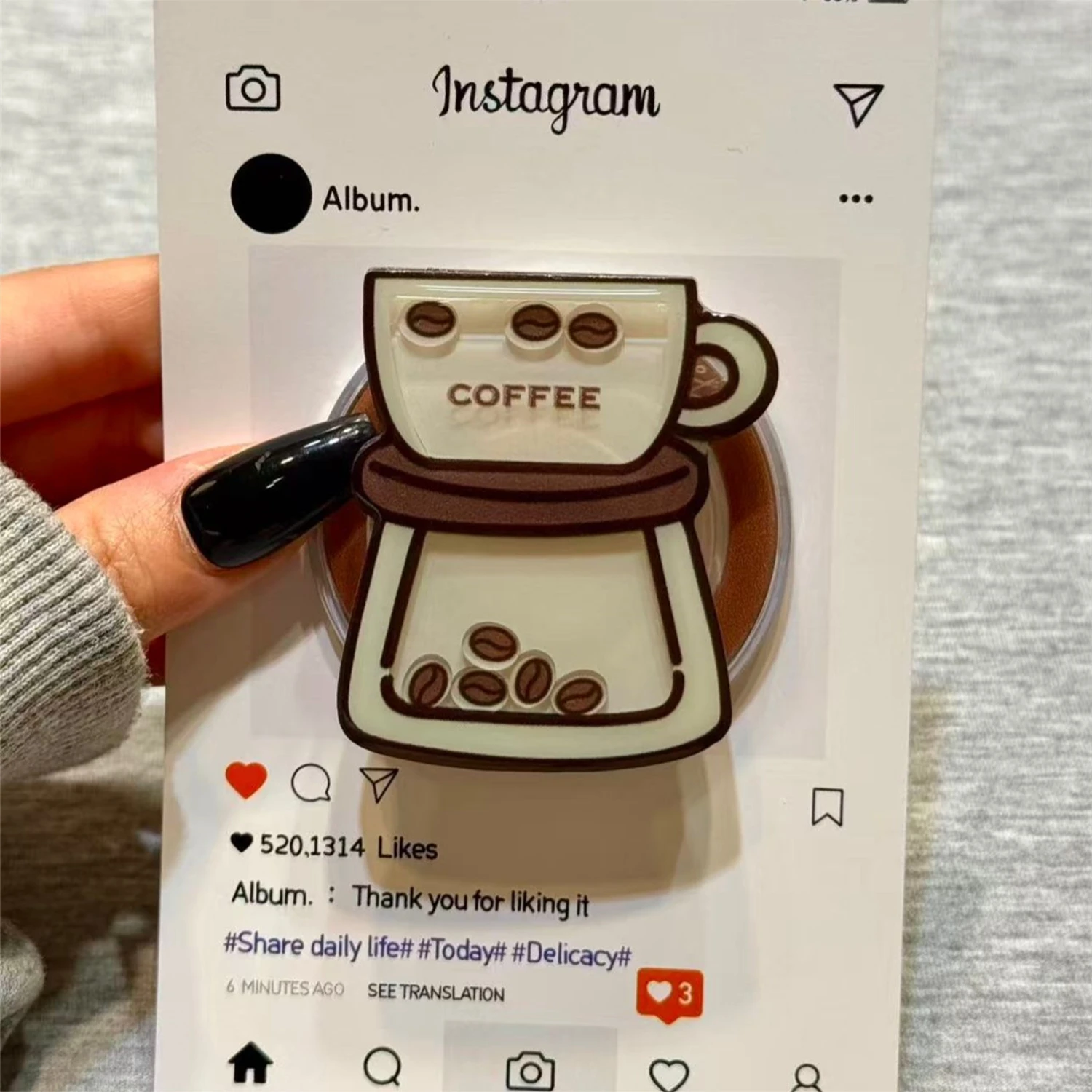 

Корейская милая магнитная подставка для Magsafe Grip Tok Griptok, кронштейн, держатель для телефона, поддержка IPhone, Samsung, Pad Smart Tok