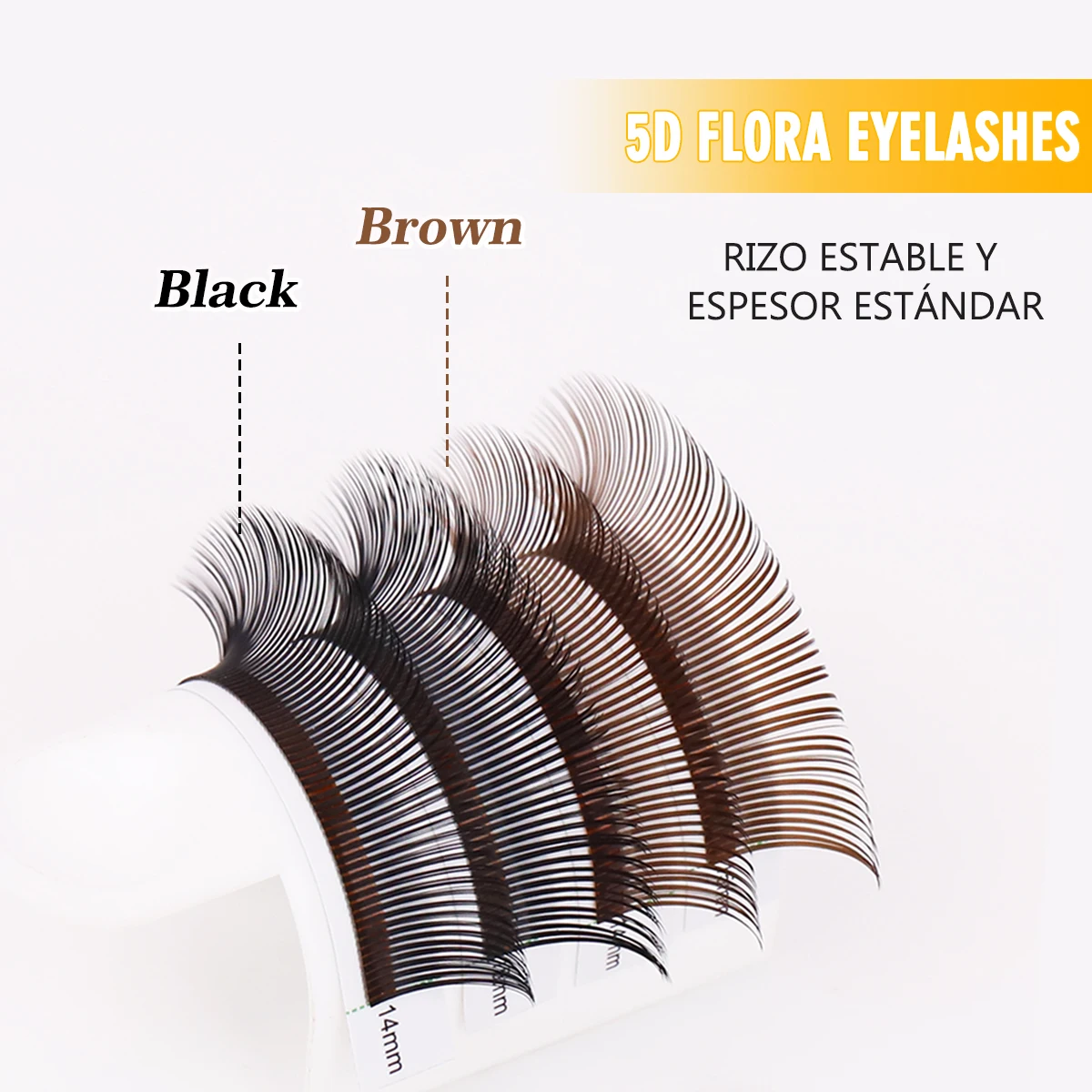 AGUUD 5D Flora Cílios 0.07mm Fácil Ventilador Cílios Preto & Marrom 5D Pré-fabricados Ventiladores de Volume Natural Soft Spikes Anjo Cílios Extensão