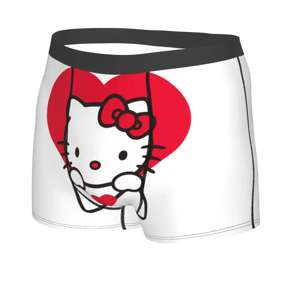 الذكور الأزياء سانريو الكرتون مرحبا كيتي القط الملابس الداخلية الملاكم ملخصات الرجال تنفس السراويل السروال #2