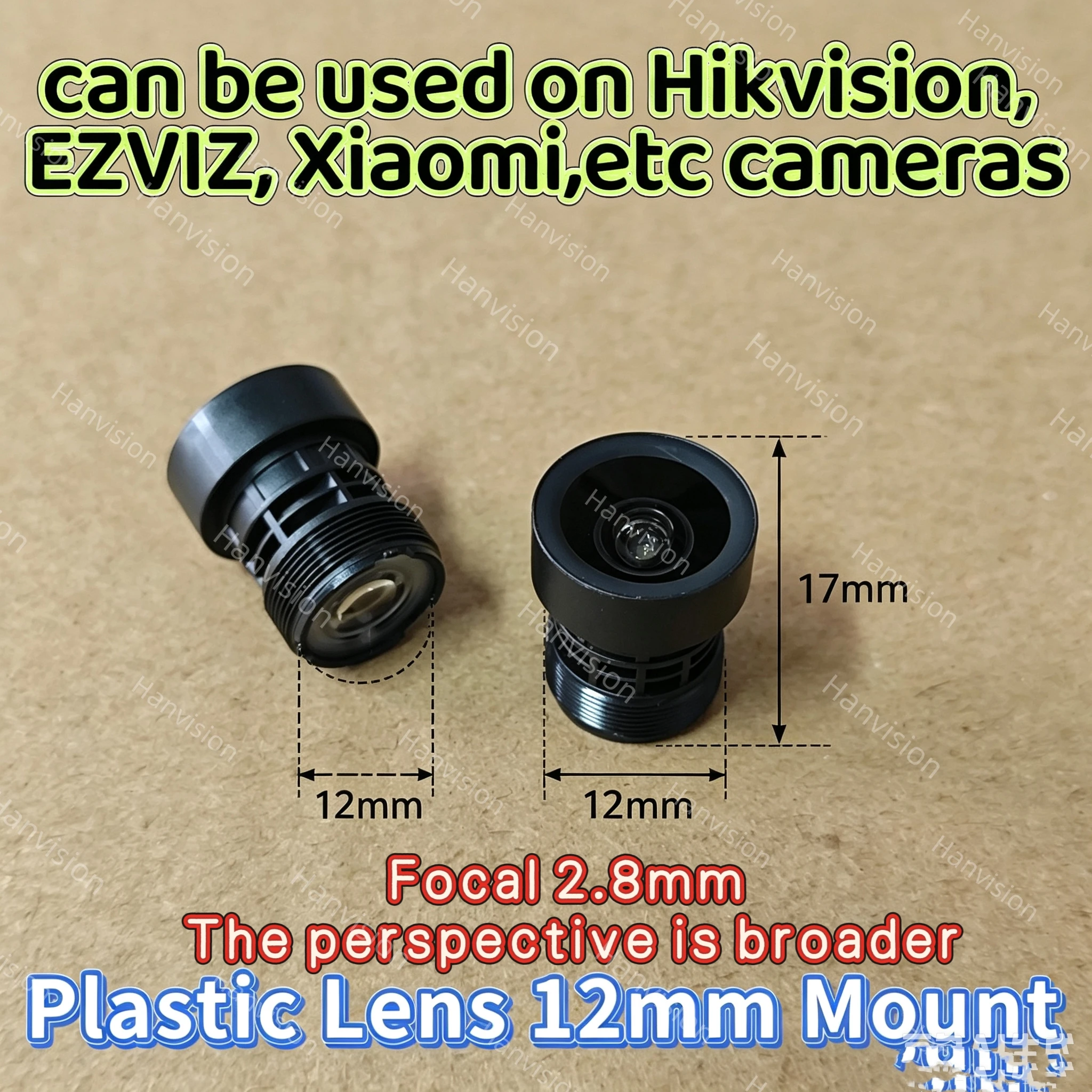 

5MP 2.8mm Lens M12 For xiaomi imou EZVIZ Hikvison Eufy Dahua cs-cp1 etc CCTV Camera Accessory Repair Replace