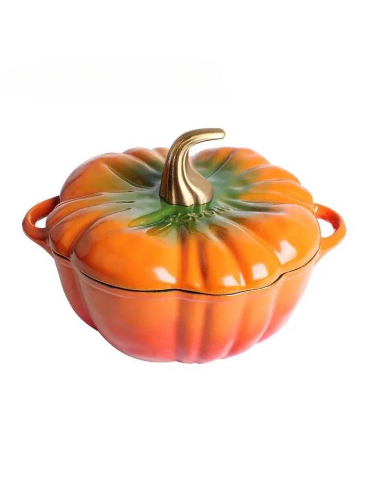 Cast As Pumpkin Pot Non-stick Fry Pan Thickening Enamel Cast Iron Enamel Tomato Soup Pot Induction Cooker Stew