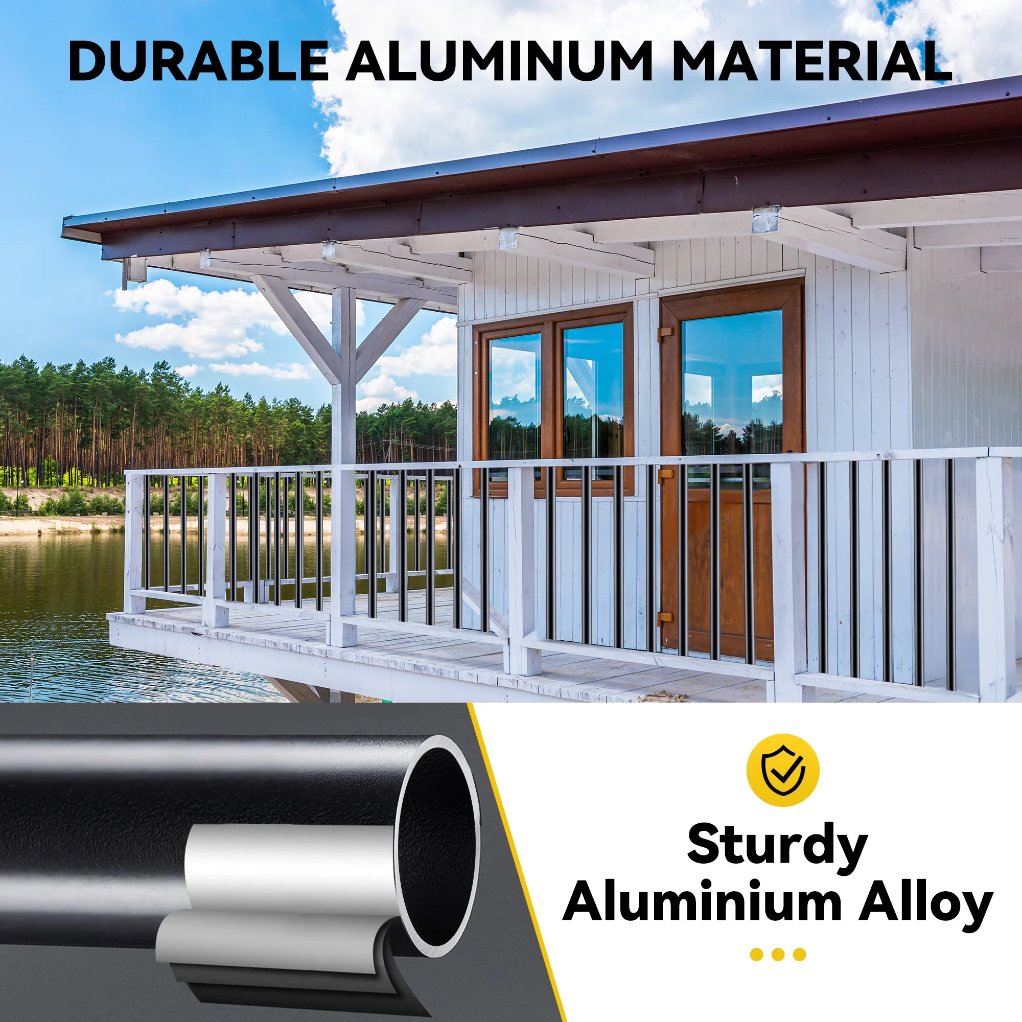 

Алюминиевые перила для палуб Rengue, лестничные перила, металлические перила, перила для наружных палуб, перила для внутренних лестничных палуб