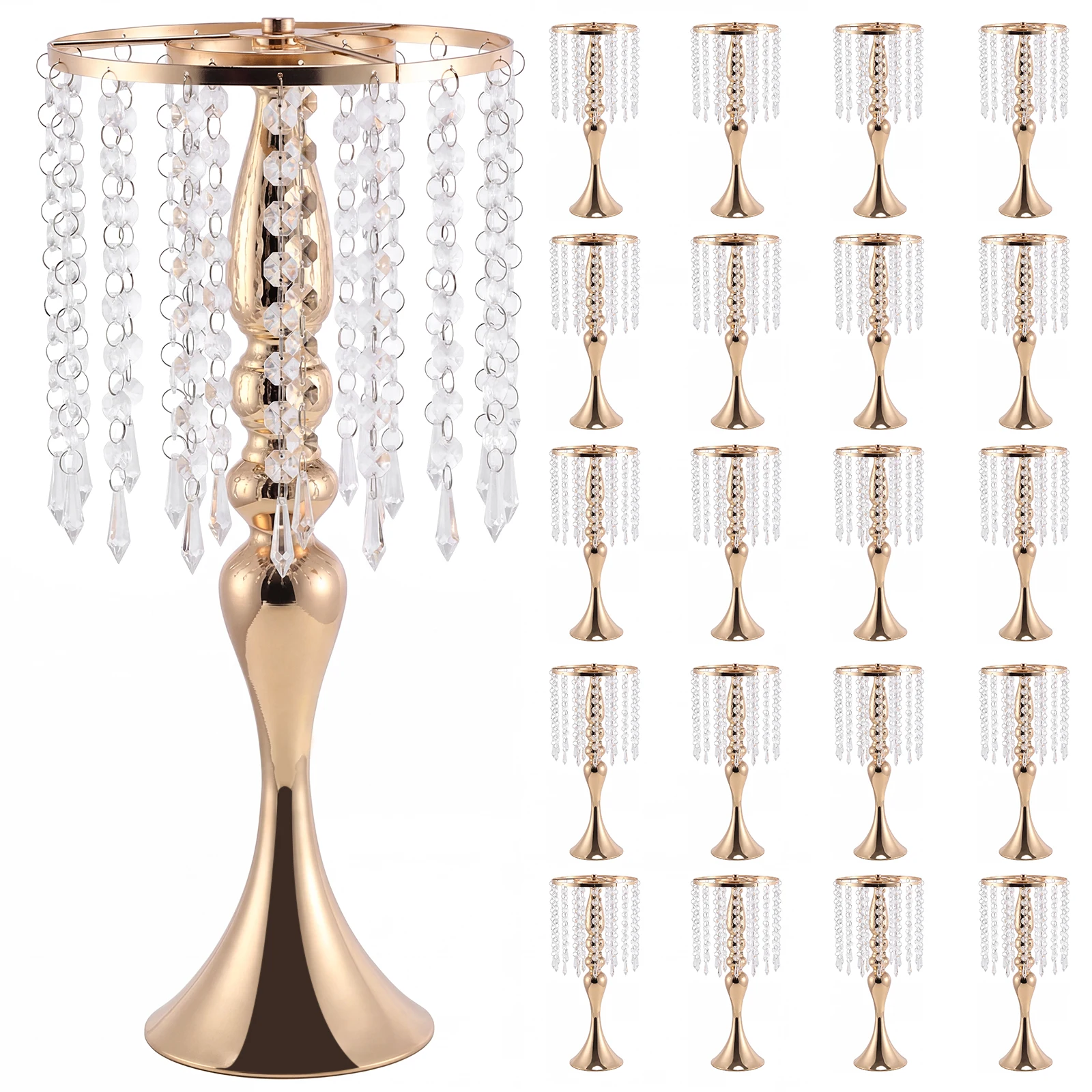 Wedding Tables Centerpieces Multi-Purpose Metal Candle Holder Road Lead Flowers Candlestick for Wedding Party Home Decor