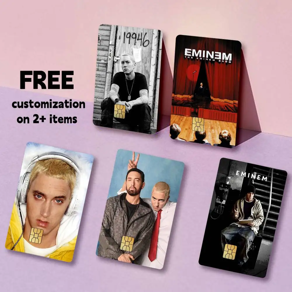 Hip-Hop E-Eminem Slim Shady Card Stickers for Bank Access Protective Waterproof Film Cover Sticker Gift