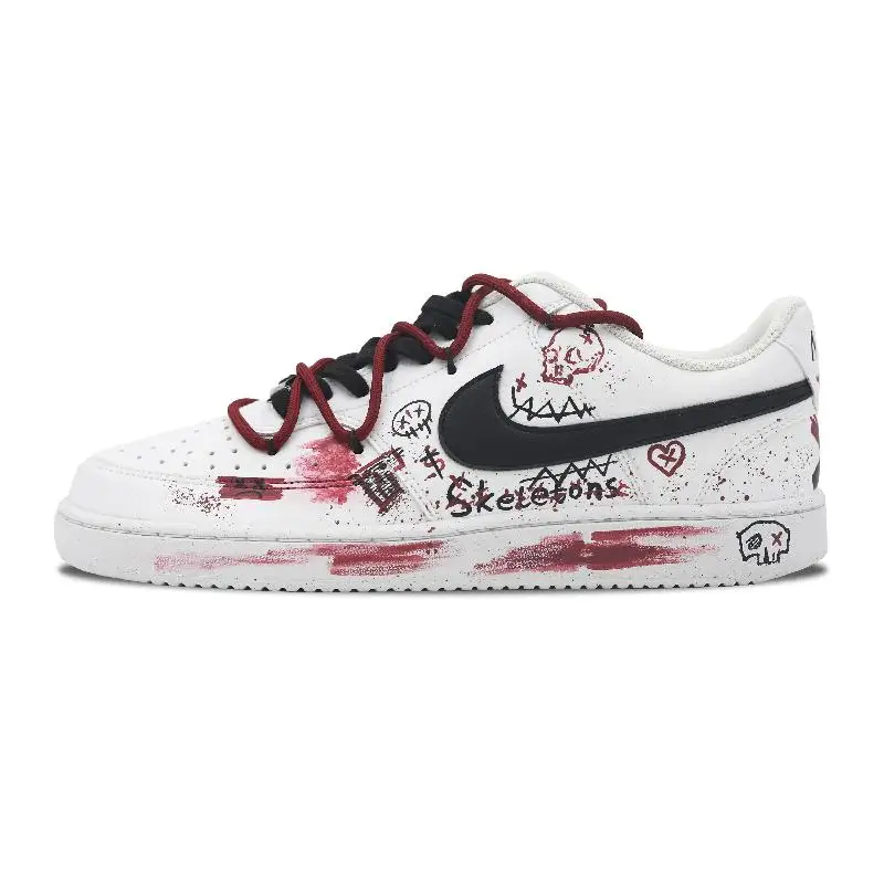 남성용 나이키 코트 비전 1 스케이트보드 신발, 맞춤형 스니커즈, DH2987-101