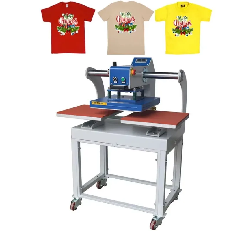 40*40 Cm Pneumatic Double-station Heat Press Machine  Printing Clothing Combination Heat Transfer Machine