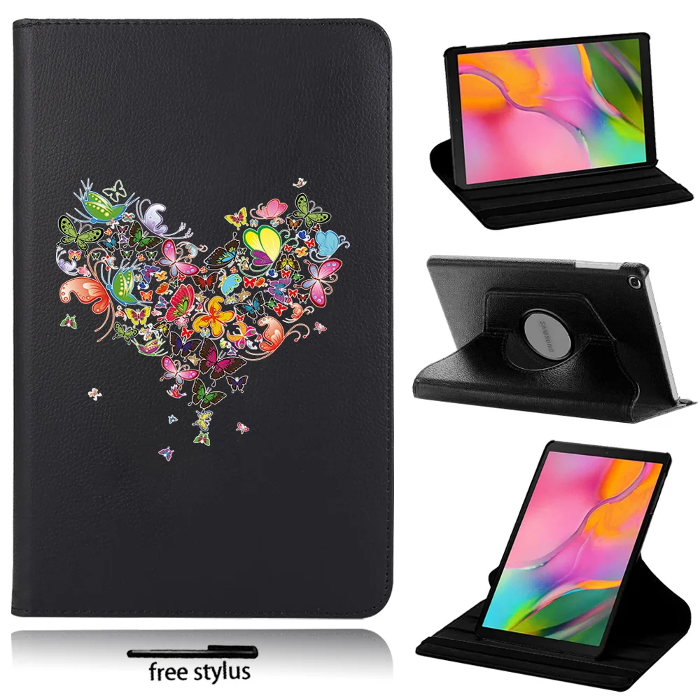 

Tablet Case for Samsung Galaxy Tab S6 Lite P610 P615/A 10.1 T510 T515/A7 10.4 T500 T505 360 Degree Rotating Cover + Free Stylus