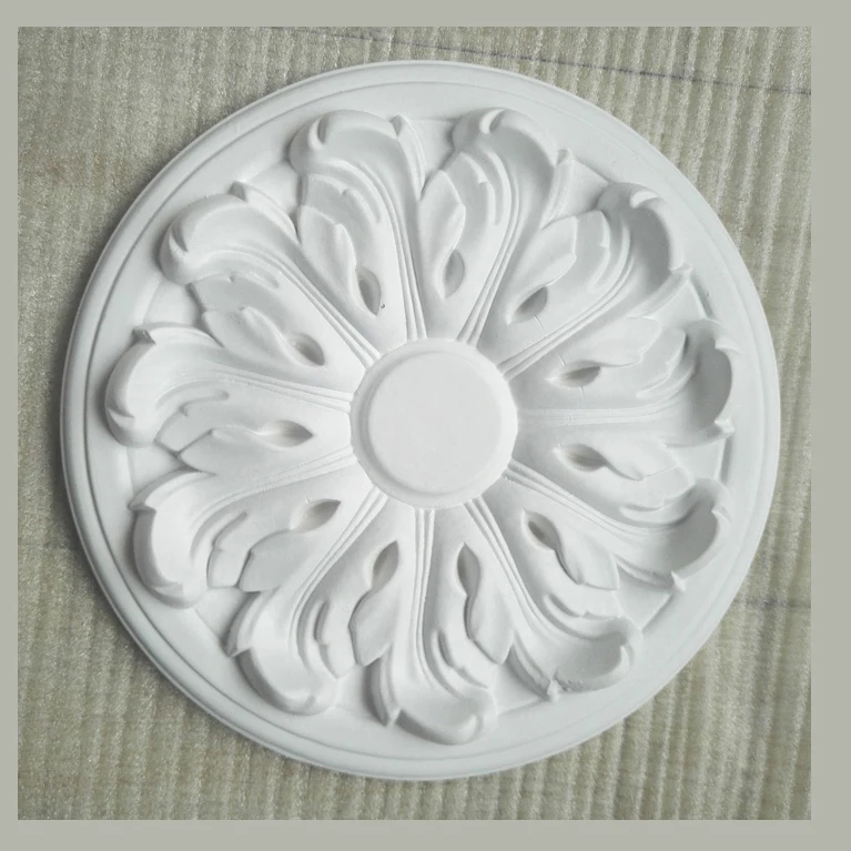 PU decorative ceiling rose pendant lamp base decor panel rosette Polyurethane Wall Moulding Medallion Paterage Ornament