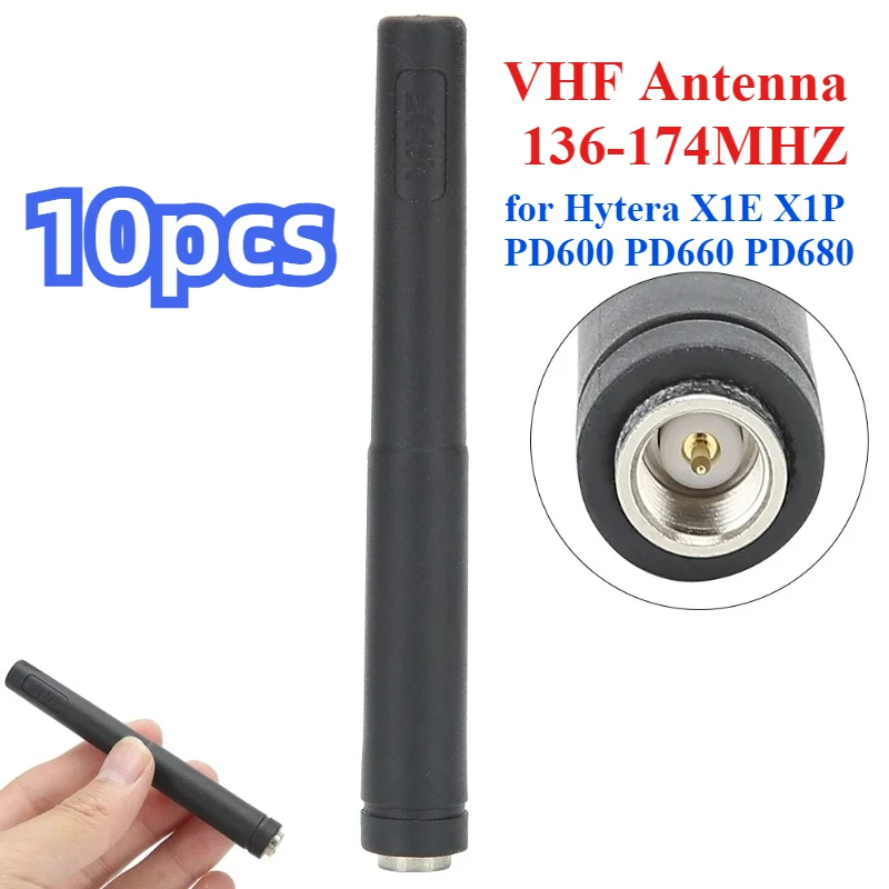 10pcs Walkie-talkie Short Antenna 136-174MHZ VHF Section for Hytera X1E X1P PD600 PD660 PD680 Two Way Radio