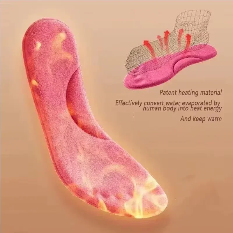 2Pairs Self Heating Insoles Thermostatic Thermal Insole Massage Memory Foam Arch Support Warm Sports Shoes Inserts for Women Men