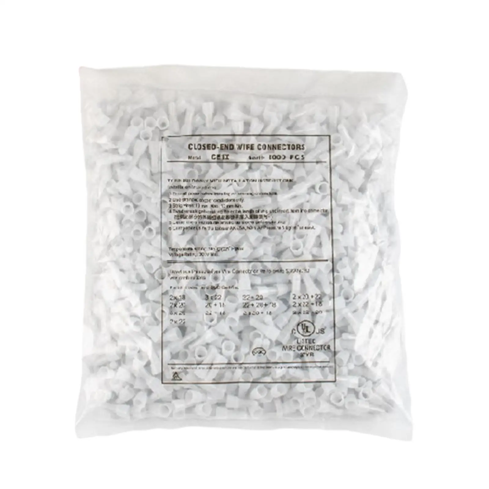 Closed End Terminals Assortment Electrical Transparent Electrical Wire End for Truck