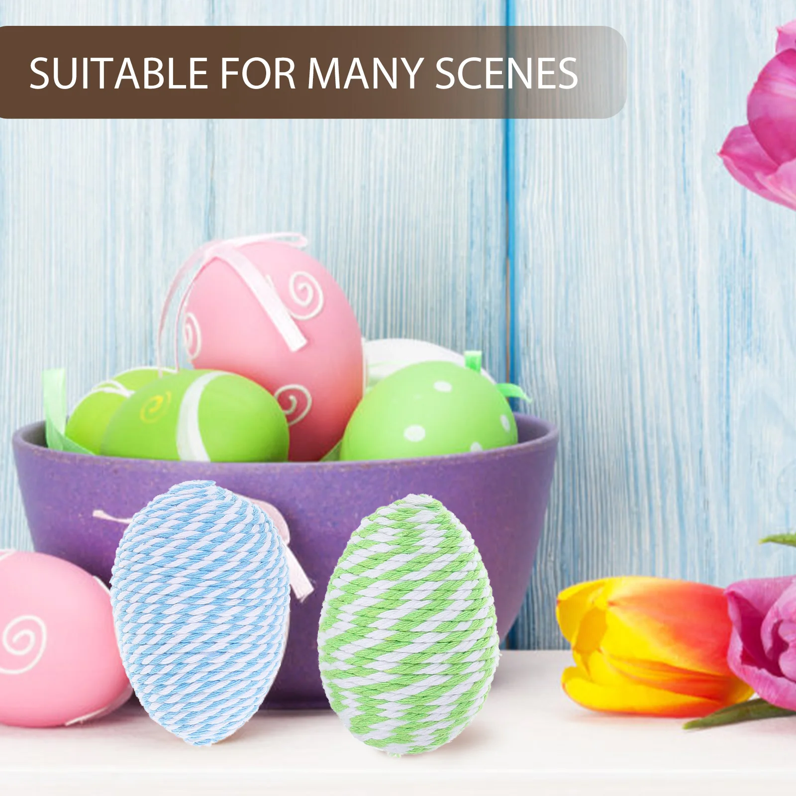 

5Pcs Lovely Foams Egg Decor Colorful Imitation Eggs for Easter Party Supplies Foam Egg Ornaments Easter Scene Decor