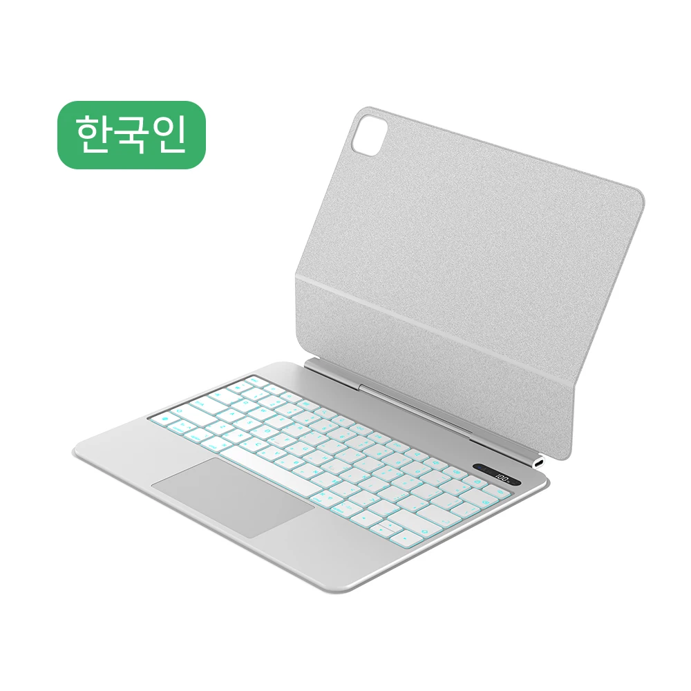 GOOJODOQ Ultra Dunne Magic Toetsenbord voor iPad Pro 11 Air 11 M3/M2 Pro 12.9 Pro 13 Pad A16 Glas Trackpad Aluminium Toetsenbord