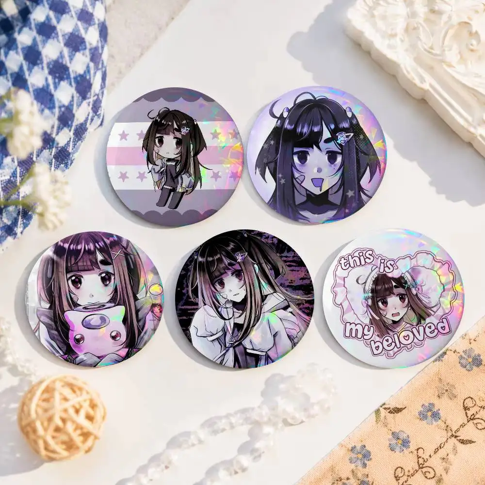 Yuna L-Love Angel Syndrome  Anime Figure Pin for Boys Girls Character Brooches Creative Bag Badge Fashion Jewelry Accessories