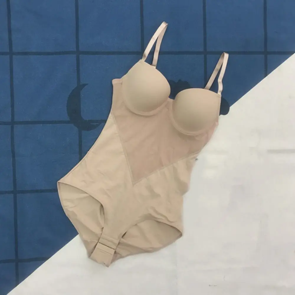 メッシュ痩身ボディスーツシェイパー薄型シェイプウェアボディシェイピング下着おなかコントロールシームレス女性のコルセットジャンプスーツ女性