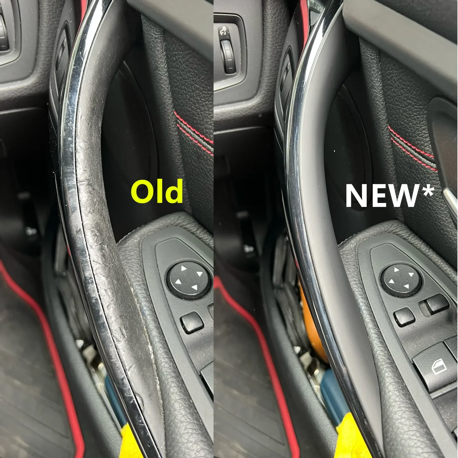 Car Interior Door Handles For BMW F30 F31 F32 F34 F36 F80 F82 3 4 Series 3GT  ABS Interior Door Handle Pull Protective Cover view 2