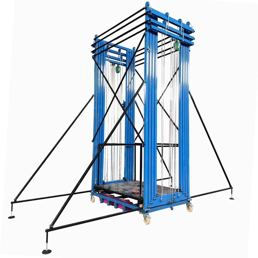2-8 متر ارتفاع السقالات الكهربائية المتنقلة 500 كجم تحميل مع معدات التعامل مع جهاز التحكم عن بعد