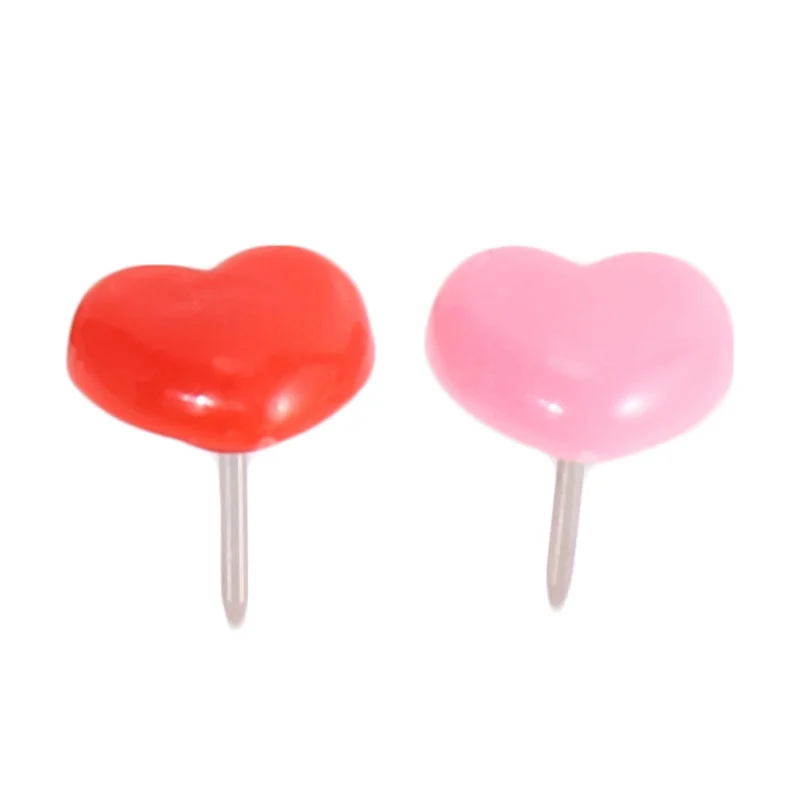 150 PCS Heart Push Pins, Red Bulletin Boards Thumb Tacks, Pink Cute Wall Tacks Decorative For Cork Board Home And Office