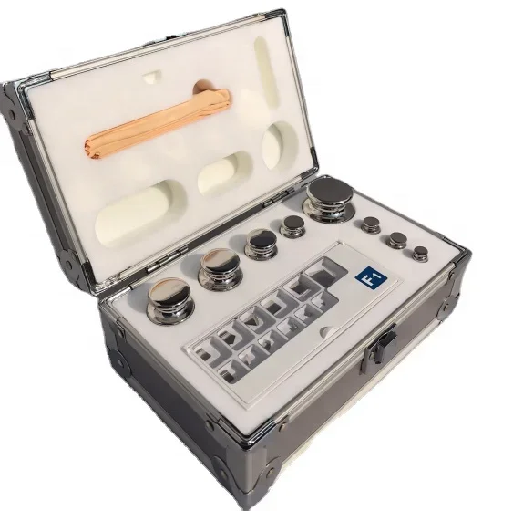 

Lab Equipment OIML Standard Weight Kit 1mg-2kg, Unit Weight Stainless Steel, E2 F1 F2 M1 Class Weight Mass Set Steel Block