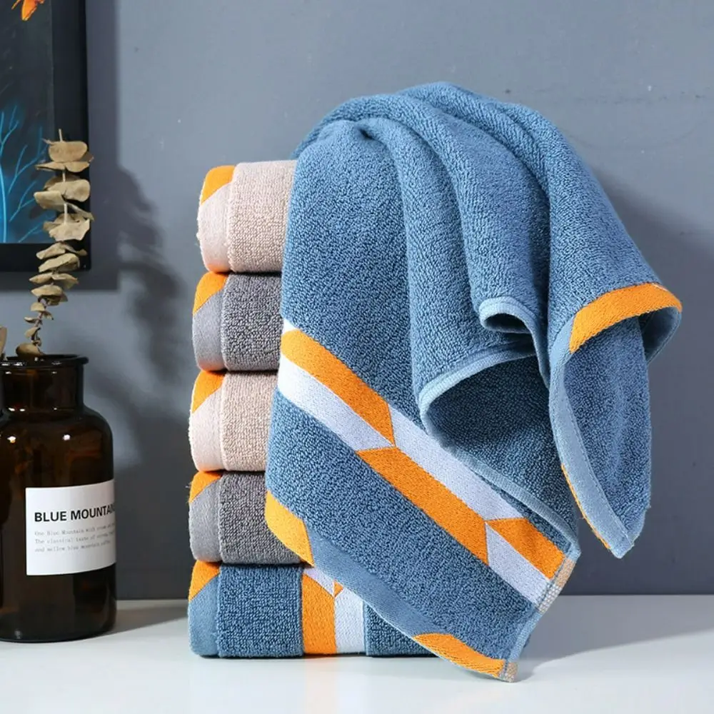 Cotton Face Towel Soft Towel Adult Splicing Embroidery Thickened Water Absorption Beach Towels Bathroom Towel
