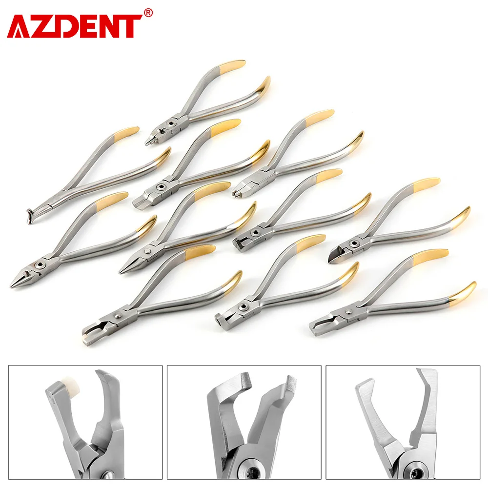 AZDENT Dental Forceps Orthodontic Wire Distal End Cutter Plier Bracket Brace Remover Plier Stainless Steel Dental Instrument