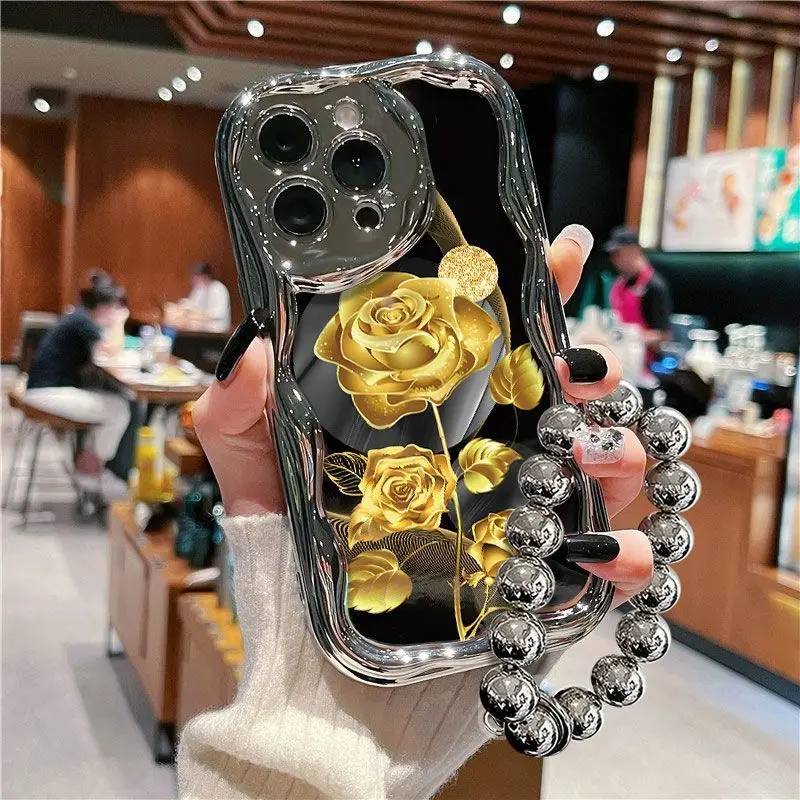 Golden Rose Phone Case For Samsung Galaxy A05 15 M54 M14 M34 A15 A145G A13 4G A21S A22 A23 A04S A04 A02 A03Core Soft