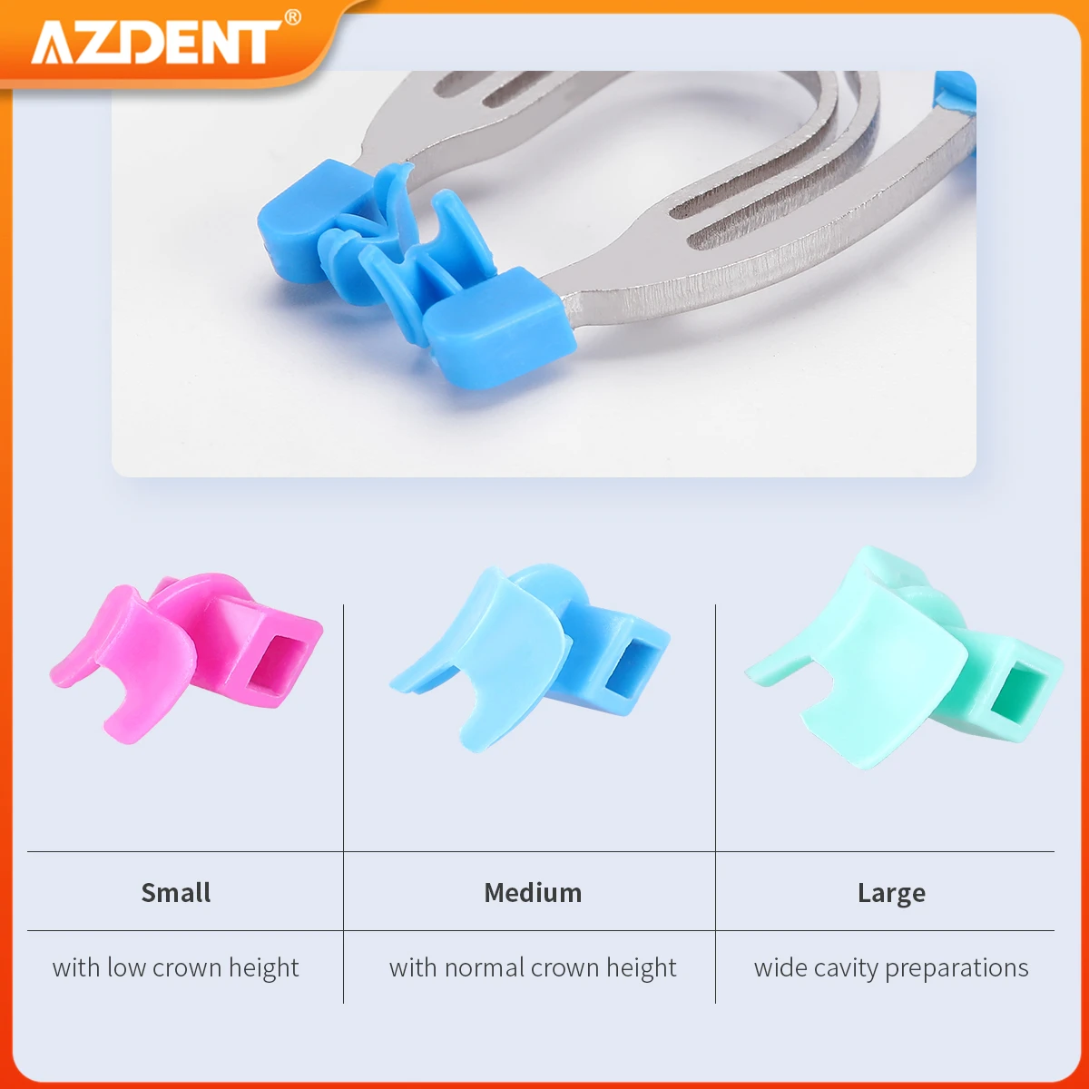 Dental Matrix Sectional Contoured Metal Spring AZDENT Clip Rings Matrices Clamps Wedges Dentist Tools Instrument