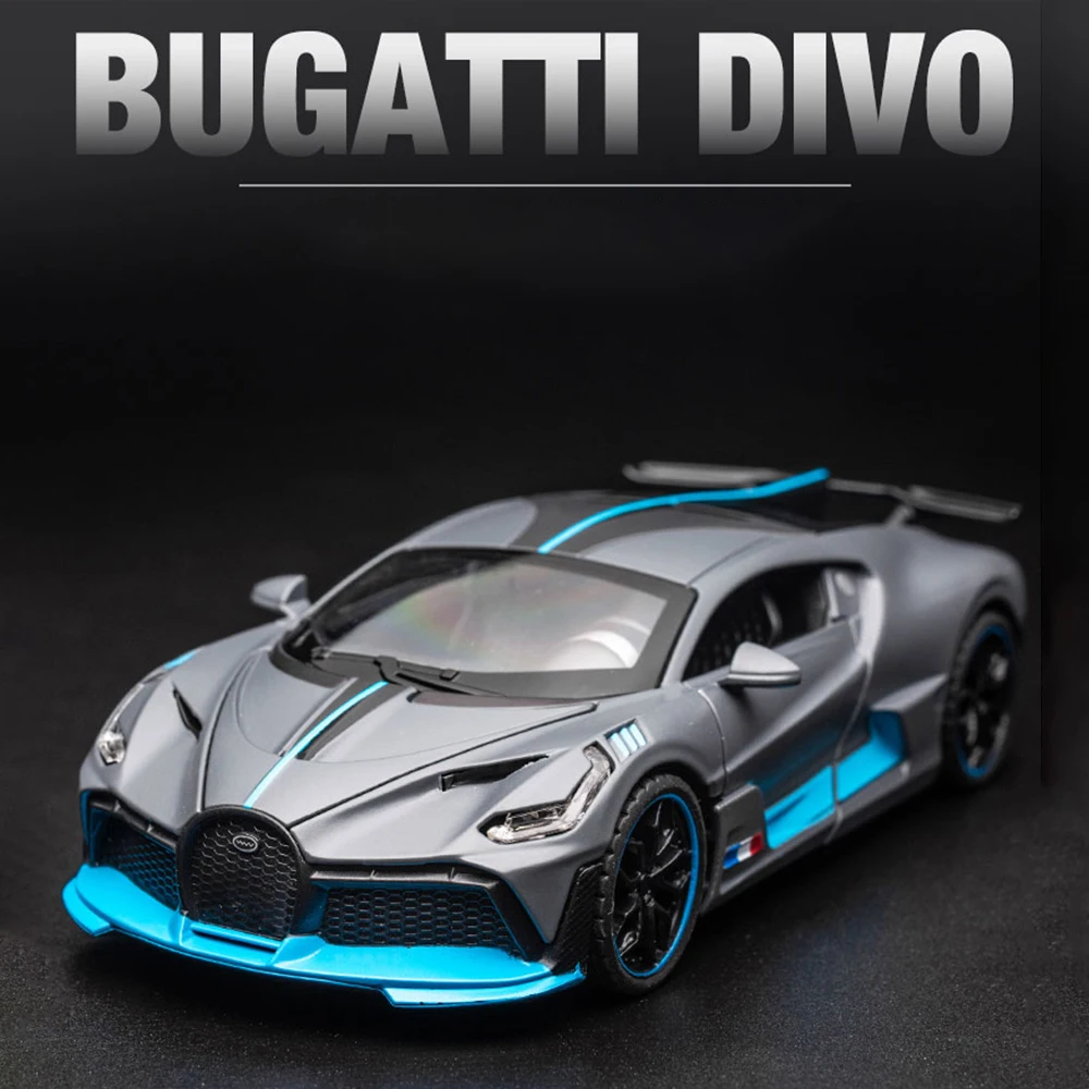 1:32 Bugatti Veyron Divo Alloy Diecast Car Model Toy Metal Vehicle Body With Pull Back Simulation Sound Light Gifts For Children