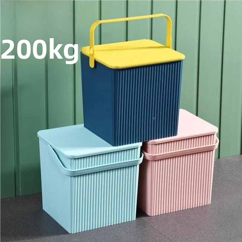 Portable Plastic Square Bucket Toy Storage Bucket  Bathing Basket Handheld Shower Storage Bucket with Lid Wash Accessories