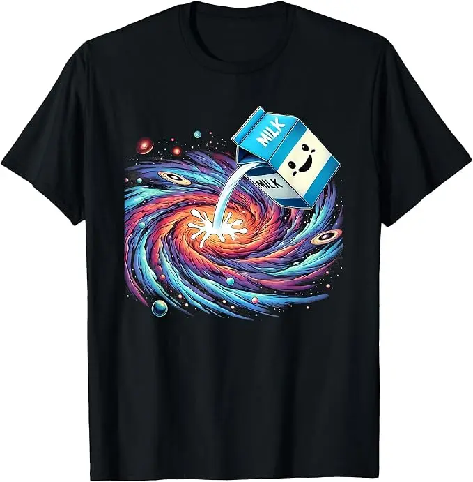 Lustiges Cartoon-Milchstraßen-T-Shirt mit kosmischem Galaxien-Motiv, Y2k-Kunstwerk, Grafik-Bekleidung für Weltraum- und Wissenschaftsliebhaber, modisches künstlerisches T-Shirt für Jungen – Detail 17