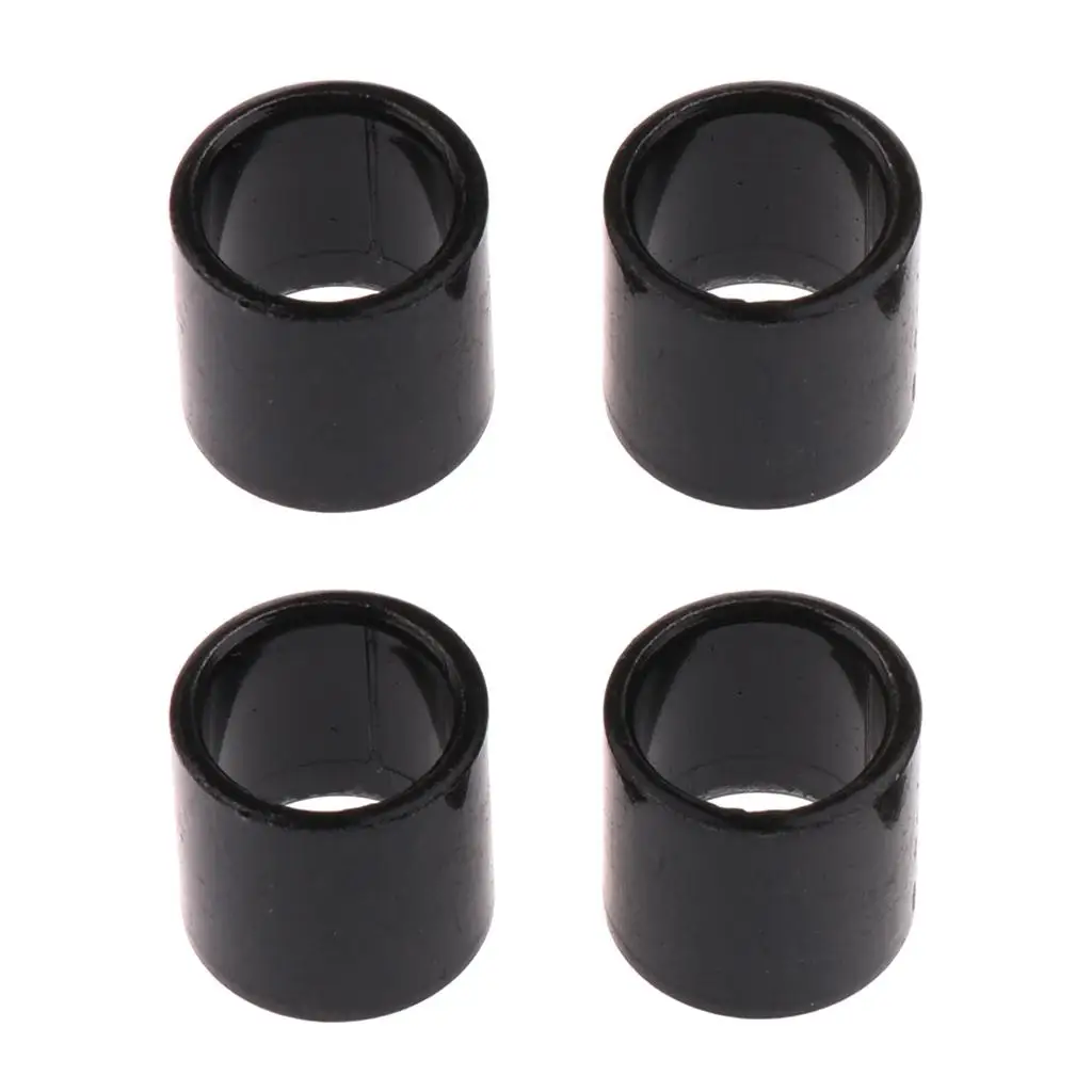 Espaçadores do rolamento do skate, resistência à abrasão, Longboard, preto, 2x4Pcs