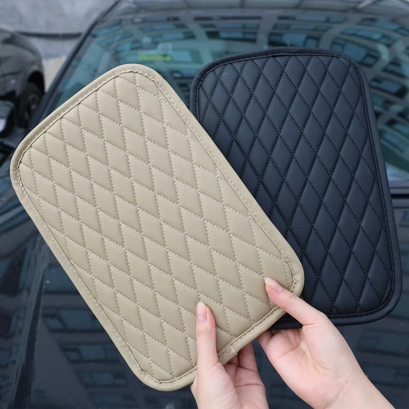 Multifunctional Car Storage Armrest Box Mat Protector Cover Cushion with Pocket Center Console Mat Elbow Support Armrest Storage