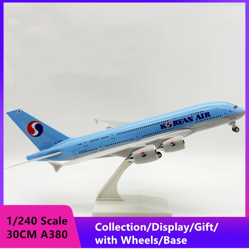 نموذج طائرة غرفة ديكور 1/240 A380 الخطوط الجوية سلسلة 30 سنتيمتر الخطوط الجوية الراتنج نموذج طائرات تحصيل مكتب الملحقات