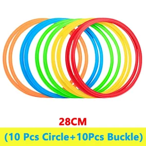 مجموعة حلقة القفز الشبكية للتدريب البدني للأطفال ، ألعاب تفاعلية بين الوالدين والطفل ، 10 أطواق ، 10 موصلات طوق أفضل 10 صفقات مبيعات من Pirapora - رقم 4