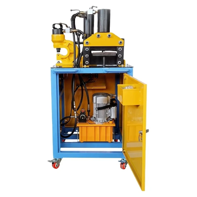 

Multifunctional angle steel punching and hydraulic shearing machine cutting chamfer three-in-one